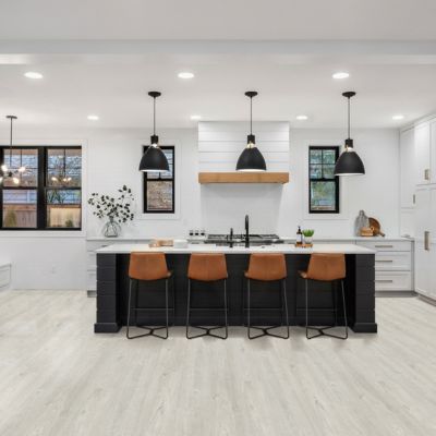 wood look laminate floors in a modern Tillsonburg kitchen