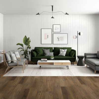 dark luxury vinyl planks in a Tillsonburg living room